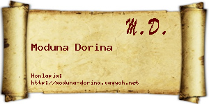 Moduna Dorina névjegykártya